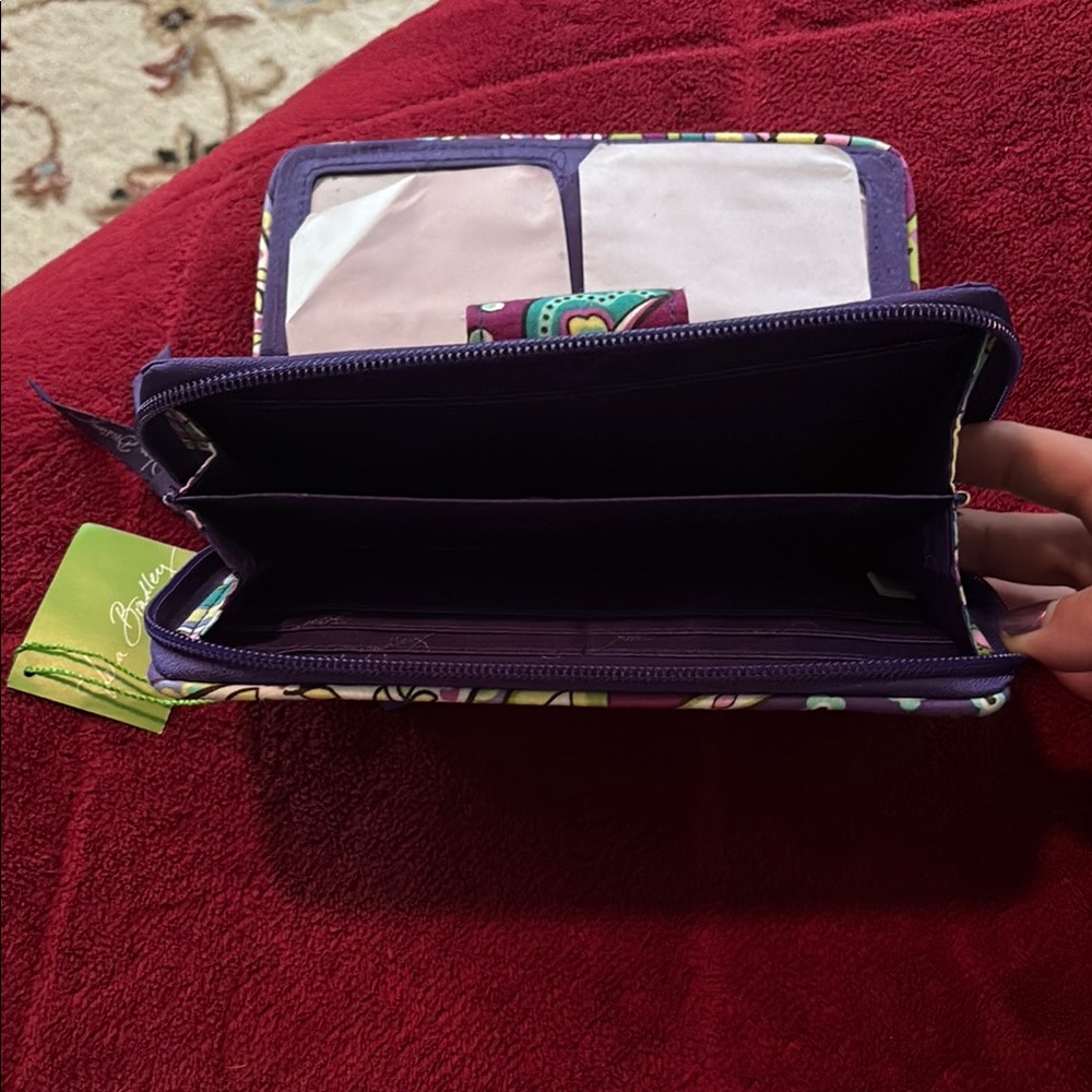 NWT Vera Bradley Purple Floral Wallet - Picture 4 of 4